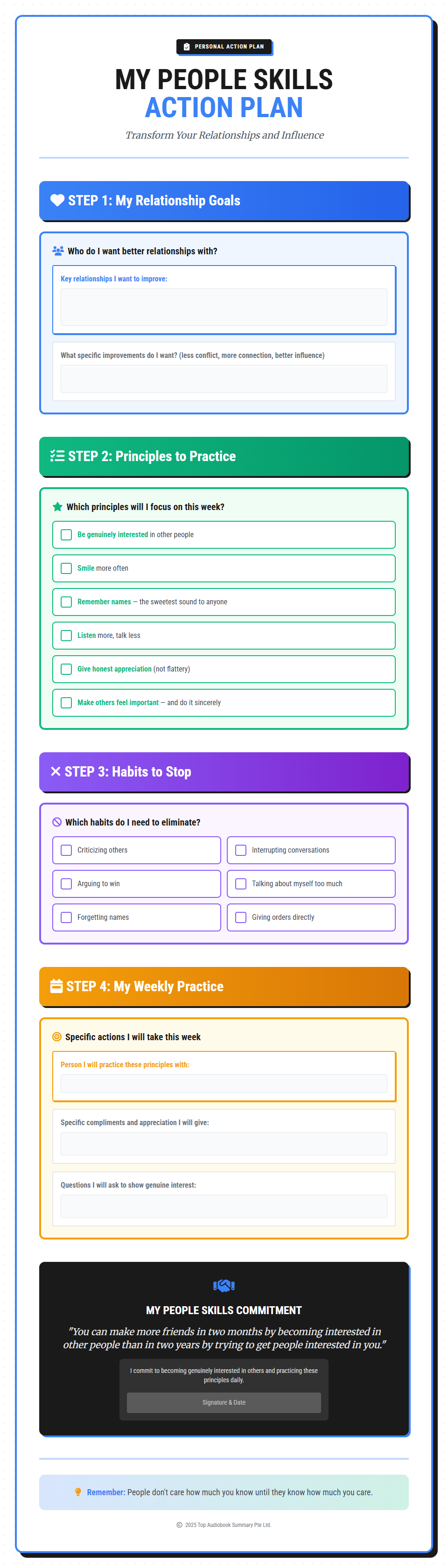Personal Action Plan Preview
